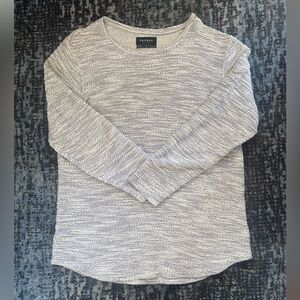 PacSun White Gray Longer Fit Sweater